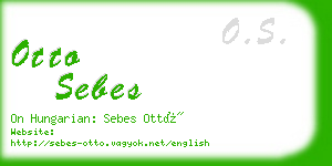 otto sebes business card